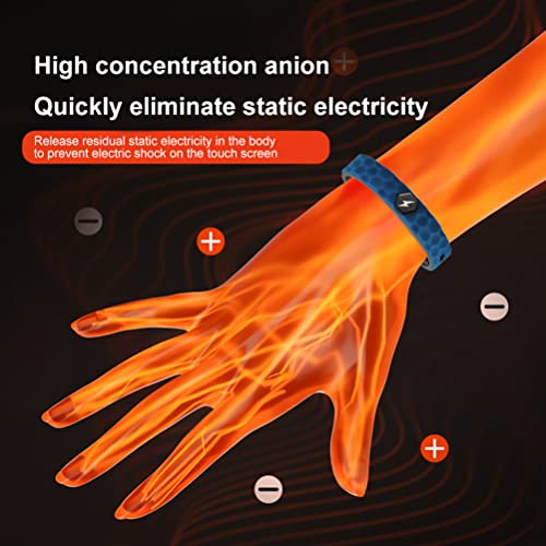 Image of Generic Anti-Static Wrist Straps, Adjustable Silicone Bracelet, Lightweight Anion Bracelet, Eliminate Body Static Wristband for Women and Men