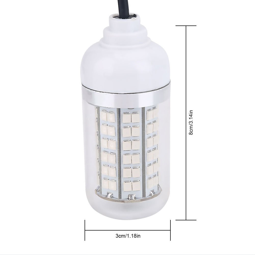 12 V LED-Unterwasser-Nachtangellampe für den Außenbereich, für Crappie, Garnelen, Tintenfische, Welse (blau) (Blaues Licht)