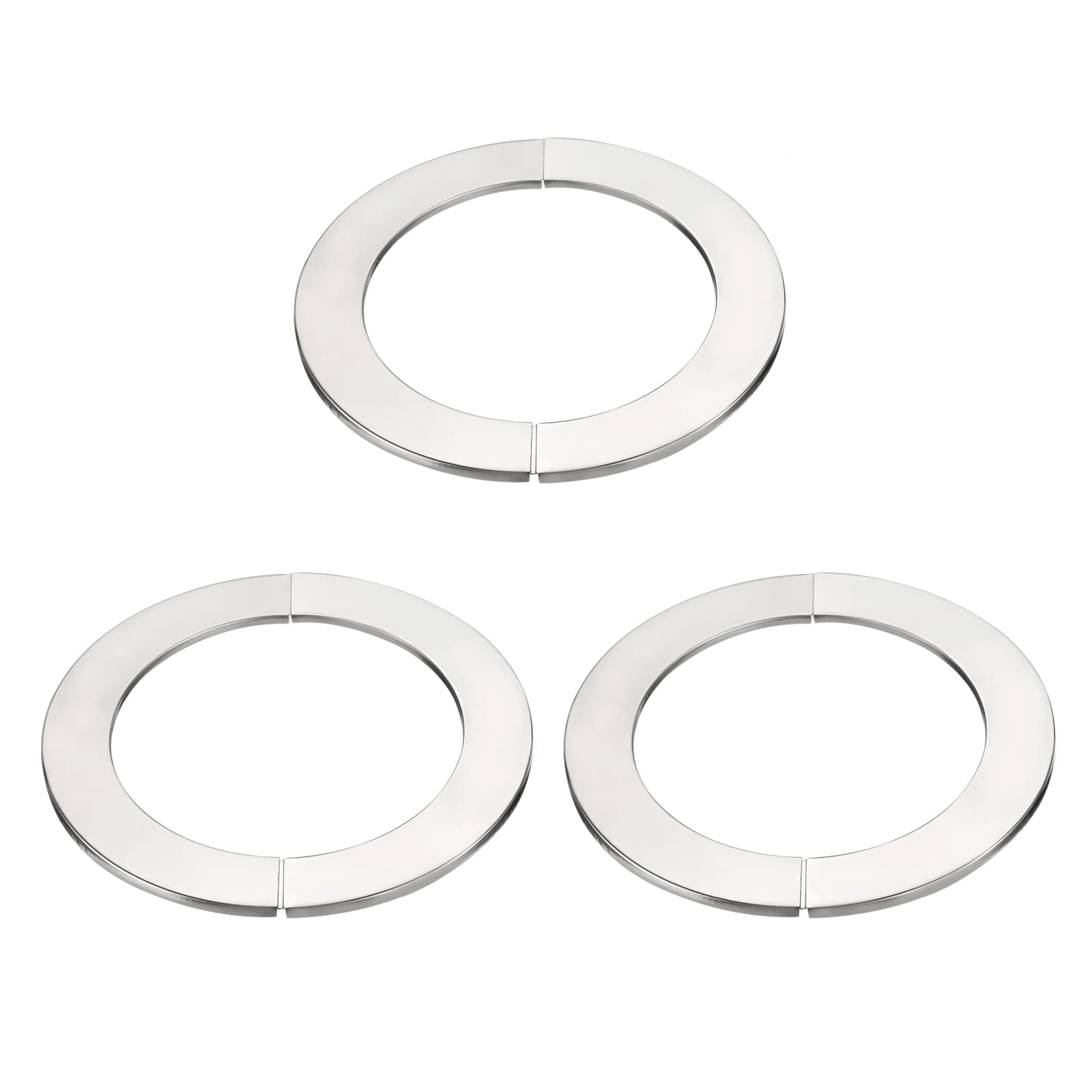 Bride divisée sourcing map en inox 201 pour tuyau 125mm de diamètre - Lot de 3 pièces