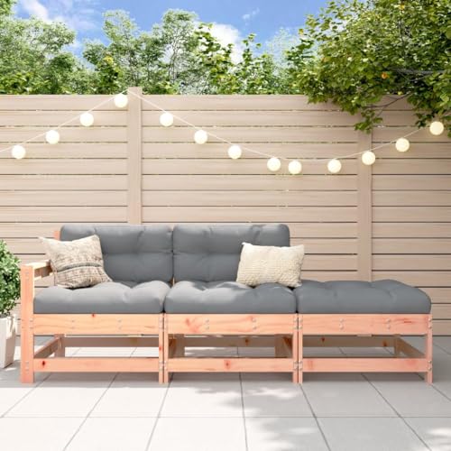 ZEYUAN Juego de Muebles de jardín 3 pzas Madera Maciza Abeto Douglas, Conjunto Jardin Exterior, Muebles Jardin Exterior, Conjunto Terraza, Terraza Exterior Chill out - 825525