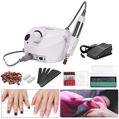 Riossad Nagelfräser, Profi Elektrische Nagelfeile Maniküre Pediküre Fräser Nageldesign Nagelkunst Kit 30000 U/min für… – Bild 7