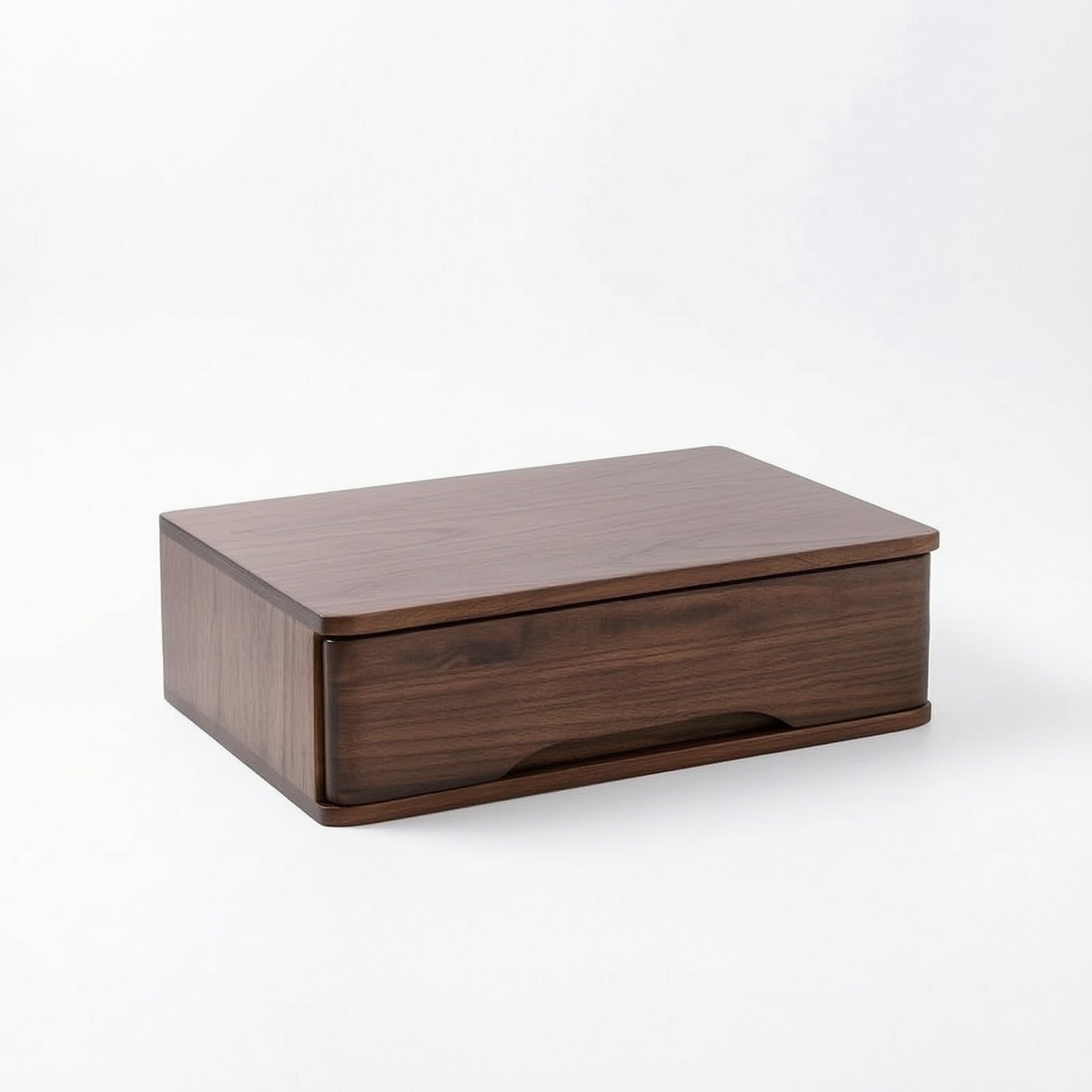 da Scrivania Cassettiera Organizer Contenitore Cassetti in Paulonia con Cassetti Sovrapposti Estraibili Adatto per Camera da Letto Scrivania Studio Spazio Piccolo, Noce, 40 28 12CM