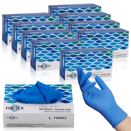 Image of FINITEX Nitrile Disposable Medical Exam Gloves 4mil 100PCS Food Glove