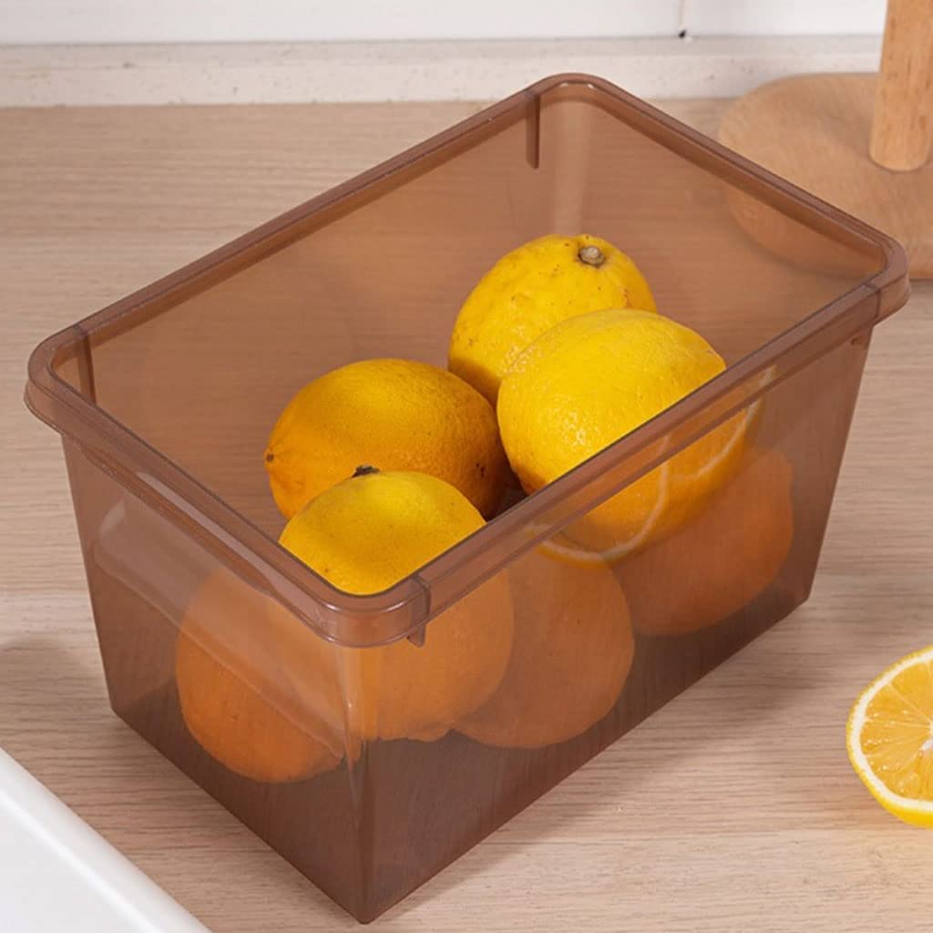 LIOONS Quadratischer Brotkasten, transparenter Kunststoff-Brotkasten mit Deckel, Kühlschrank-Frischebox, Brotaufbewahrung, Haushalt, große Kapazität