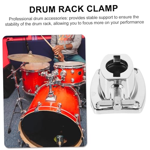 BESTonZON 2pcs Cymbal Clamp Fitting Drum Cymbal Holder Base para montaje seguro de set de batería miniatura 6