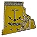 Wholesale Pack of 50 Rhode Island State Map Motorcycle Hat Cap Lapel Pin