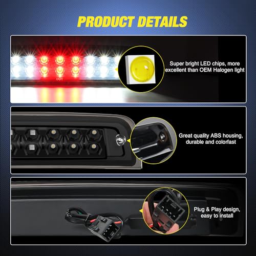 Image of Nilight Third Brake Light for Dodge Ram 1500 2500 2009-2017, 3500 10-17