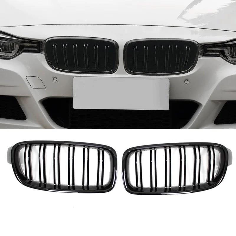 Rejilla delantera tipo riñón en ABS premium con doble listón para F30 y F31 3