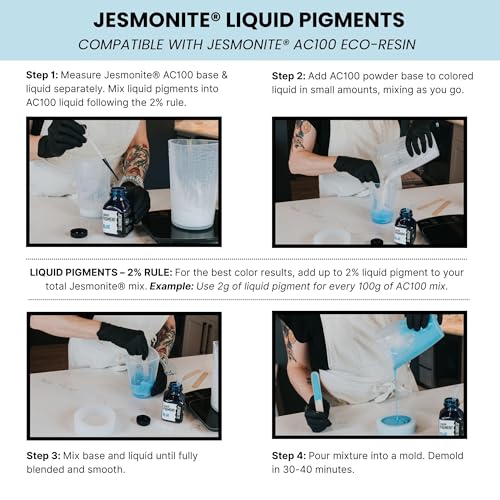 Jesmonite Liquid Pigment Highly Concentrated Water-Based Colorant Compatible with Jesmonite AC100 Eco-Resin by JESMONITE - Used condition - Image 4