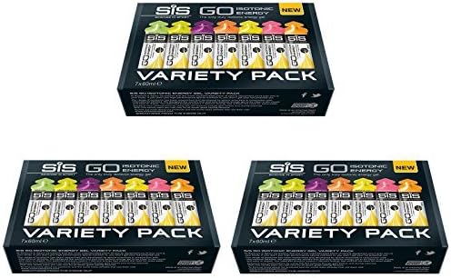 Science in Sport SiS Go Isotonic Energy Gel Variety -3 x Pack of 7 x 60ml by Science In Sports