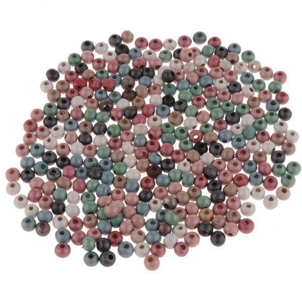 SNAPPSY 2x1 Pack Wooden Beads Large Hole Spacer Bead for Jewelry Making 6mm 300pcs-image-0