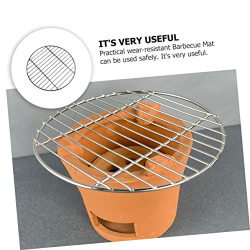 SUPVOX Rede De Grelha Redonda Grelha De Aço Inoxidável Churrasqueira De Camping Rede De Assar Pão Cr
