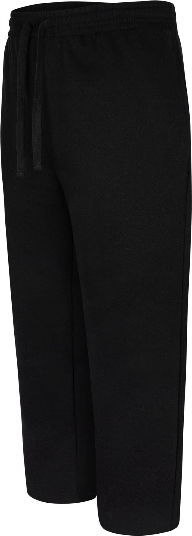 Uptheir Mens Common Open Hem Fleece Backed Joggers - Black - 2XL-XS