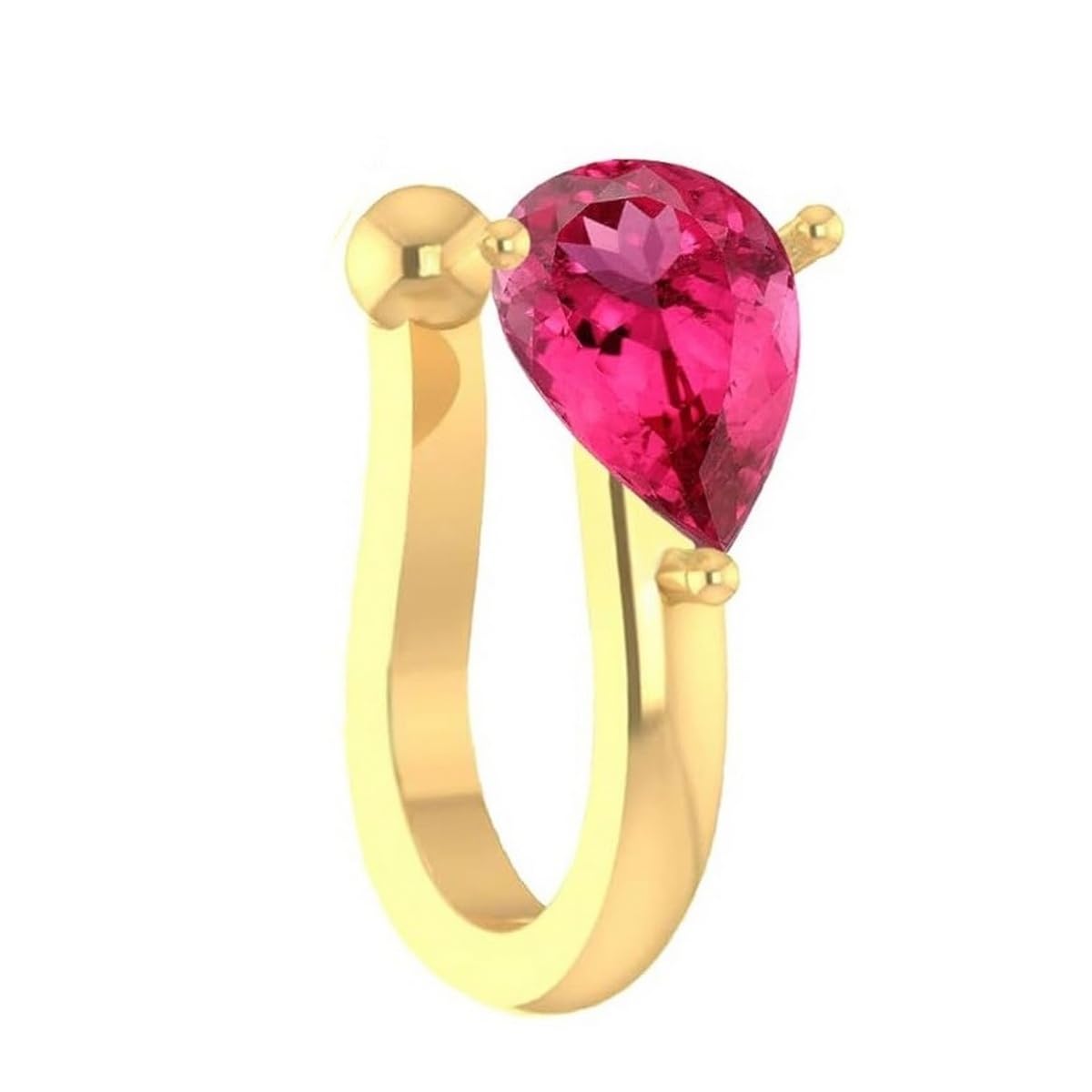 vama FASHIONS Gold Plated Clip On Non Piercing Without Hole Nose Pin Rings Pressing Type Nosepin Studs for Women & Girls-picture-24