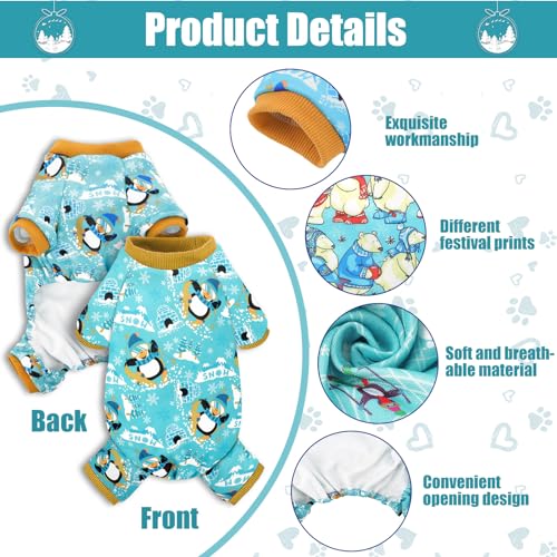 Paterr Pijama para Perro Invierno 8 Piezas Mediano miniatura 3