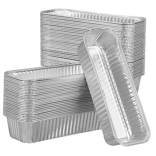 Ipetboom 125 piezas Bandejas de Aluminio Desechables de Recipientes para Hornear Asar y Cocinar Resistentes al Calor para Buffets y Barbacoas