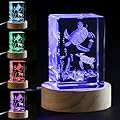 YouerCrystal 3D Crystal Turtle Figurine Night Light with LED Light Base, Birthday Gifts for Kids Women Unique, Thanksgiving Christmas Valentines Anniversary Birthday Gifts for Lovers