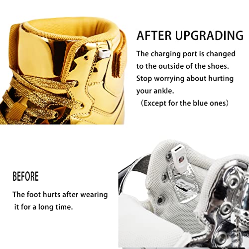 DIYJTS Unisex LED Light Up Shoes, Fashion High Top LED Sneakers USB Rechargeable Glowing Luminous Shoes for Men, Women, Teens3