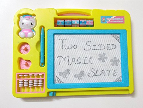 Image of Jing Two Sided Educational Writing /Drawing Board with Magic Slate and Black Board for Kids