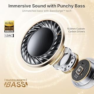 EarFun Clip Open Ear Headphones, Clip on Earphones Wireless Bluetooth 6.0 Headphones, Adaptive Comfort with Secure Fit, LDAC, 2 Mics AI ENC Call, Hi-Res Audio, 40H Playtime, IP55