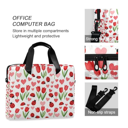 Bolso portátil para laptop de 15.6 pulgadas con correa y asa miniatura 6
