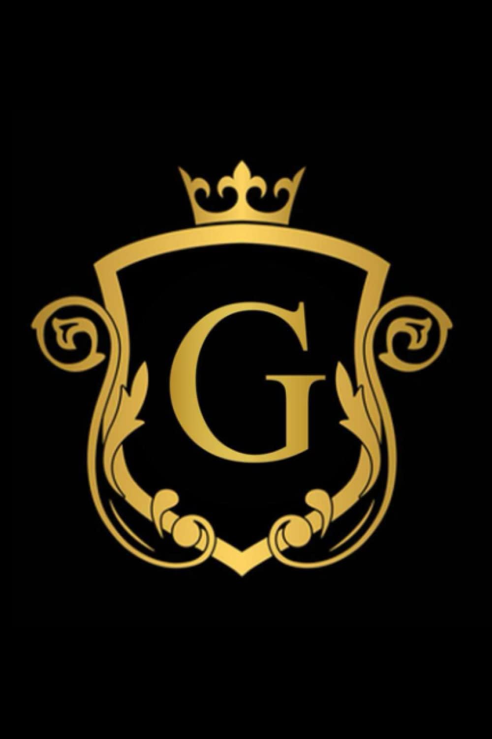 G Monogram Letter Notebook: Golden Letter G Initial Monogram Journal| Blank Lined Note Book, Writing Pad, 120 Pages - 6x9 Inches