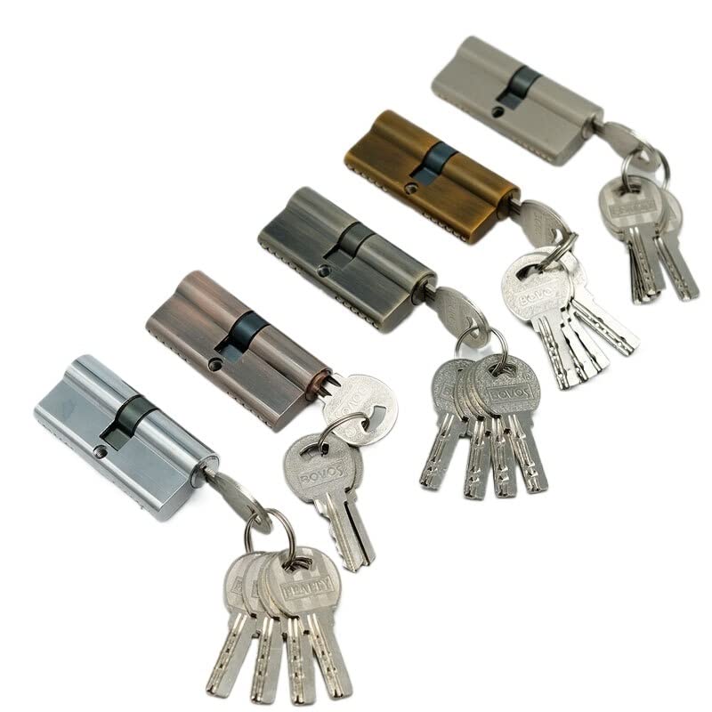Wkładka bębenkowa. 1 szt. Cylinder Cynkowy Podwójne klucze Cylinder zamka(White)