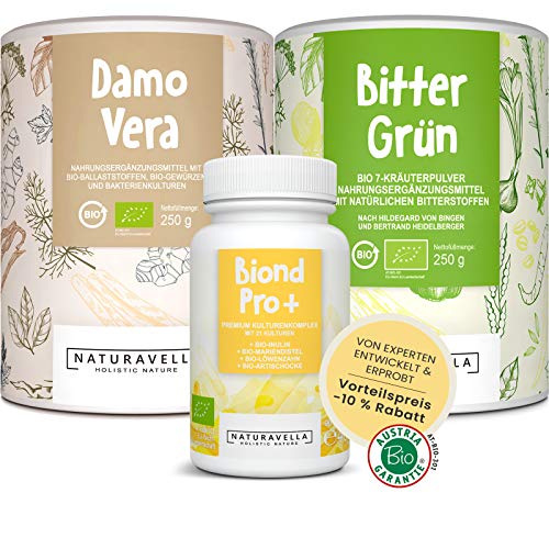Dr. Haider's Premium Bio-Darmkur-Set vom Experten | 3 einzigartige Produkte [Bio-Ballaststoffe, Bio-Bitterstoffe und Bio-Bakterienkulturen] perfekt kombiniert als Set zum Vorteilspreis | 4-Wochen-Kur Cover