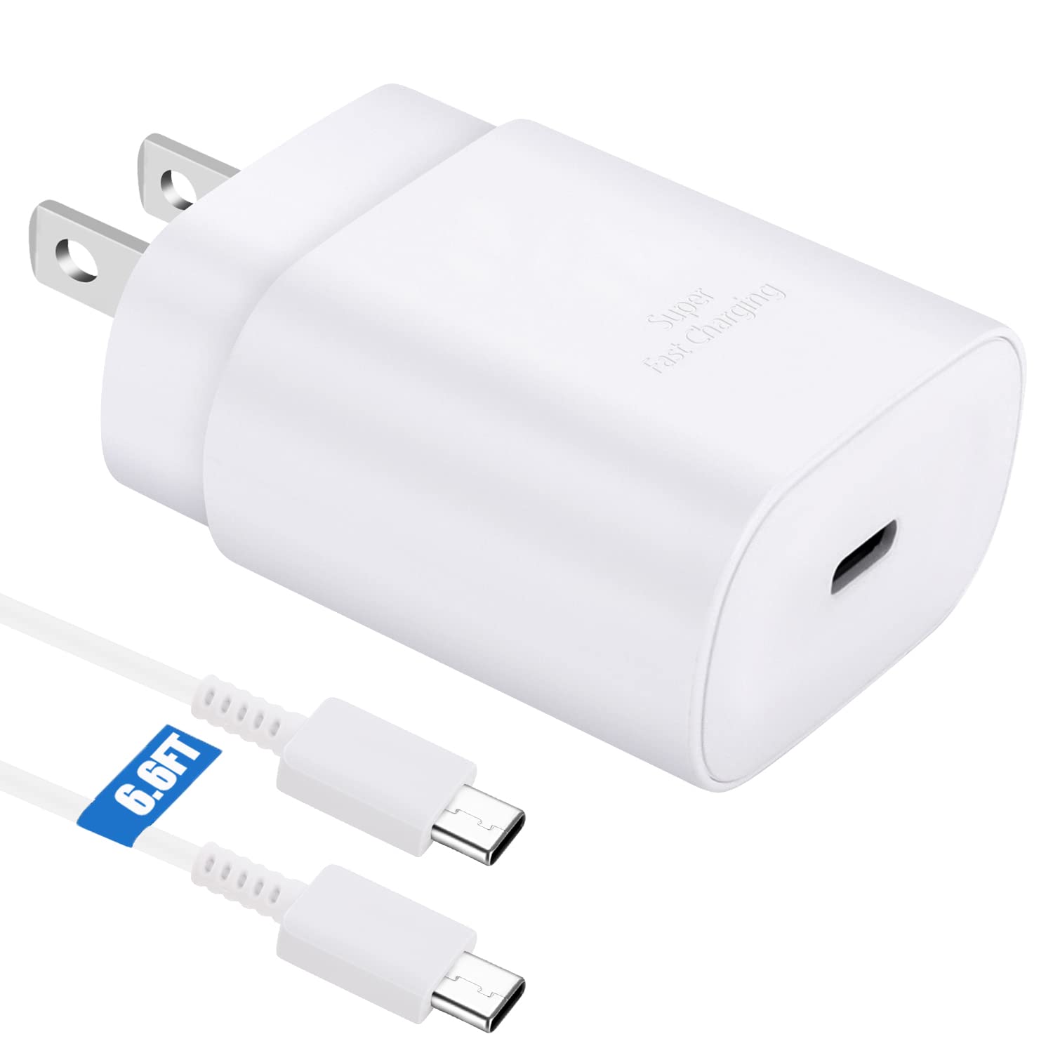 USB C Charger,25W Super Type C Fast Charging & 6.6FT USB C Charger Cable for Samsung Galaxy S25/S25 Ultra/S25+/S24/S24 Ultra/S24+/S23/S23 Ultra/S23+/S22/S22 Ultra/S22+/S21/S21Ultra/S20/Note 10/20