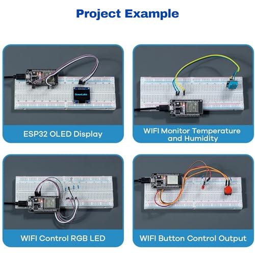 Image of DIY Wireless IOT Super Starter Kit with ESP32 Controller Board & Expension Board | 30+ Project Online Tutorials & 30+ Challenges | Compatible with UNO, RPi, ESP32, Mega | 24+ Components