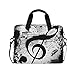 Hunihuni Sacoche pour ordinateur portable Note de musique Sacoche pour ordinateur portable avec sangle pour femme Homme Travail Bureau école 38,1 à 40,6 cm