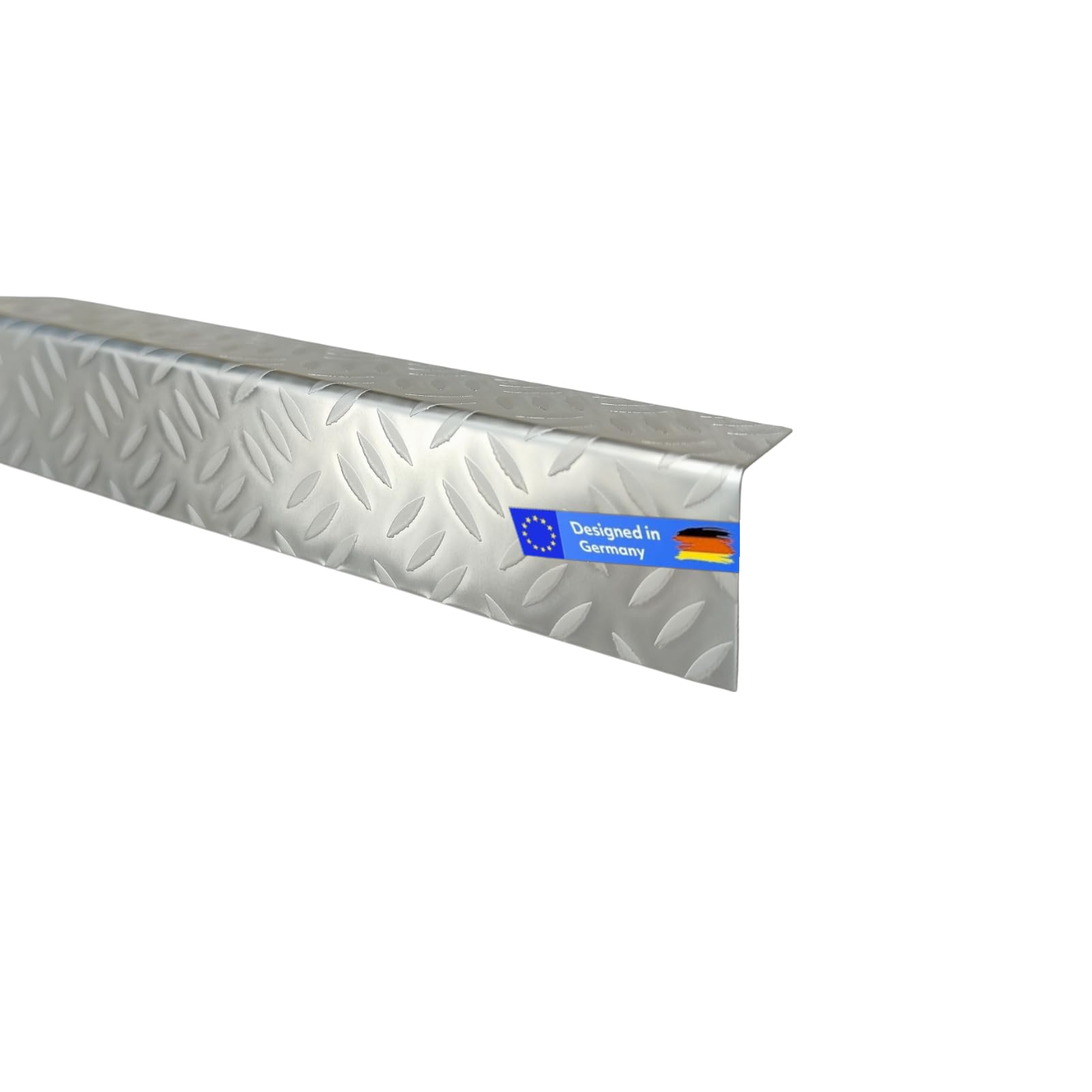 Treppenkantenprofil, 1500mm 90 Grad Winkelprofil 50x20 mm Schenkelinnenmaß aus Edelstahl Riffelblech Mandorla Trible 1mm Stufenkantenprofil, Treppenkantenschutz