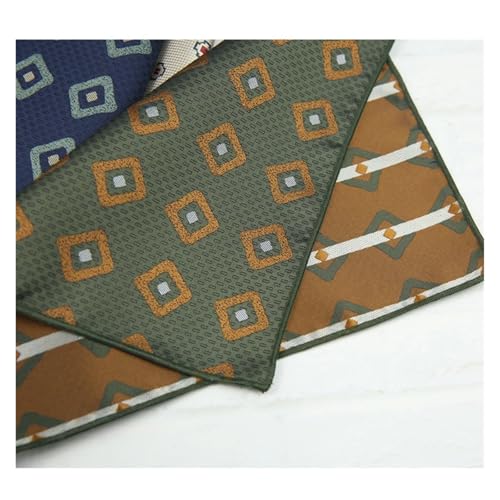 Pañuelo de bolsillo para hombre con sofisticados puntos marrones estilo formal 6