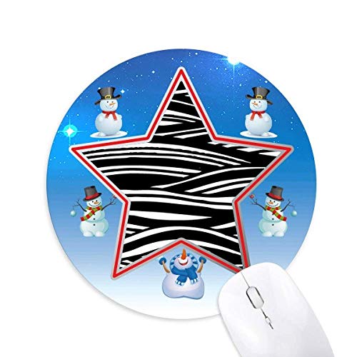 Preisvergleich Produktbild Holzschnitt Painting Wave Texture Schneemann Maus Pad Round Star Mat