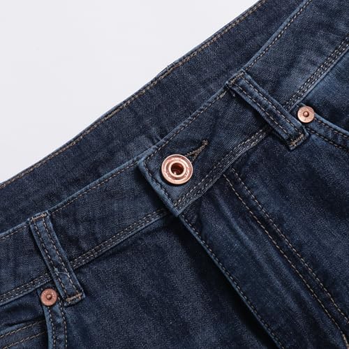 Mens Jeans Slim Fit Whiskers Classic Hand Brush Wash Comfortable Fit Stretch Casual Denim Pants3