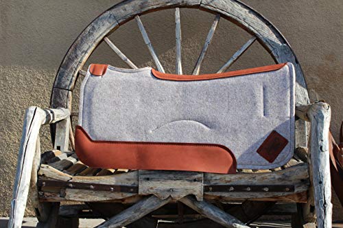 Impact Gel Contour Saddle Pad With Black Wear Leathers (Tan, 32 Inches (With 1 Inch Pad)) #TOP7