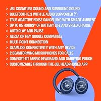 JBL Live 770NC - Wireless Over-Ear Headphones with True Adaptive Noise Cancelling with Smart Ambient, Up to 65 Hours of Battery Life, Comfort-fit Fabric Headband & Carrying Pouch (Sandstone) — image 6