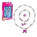 LUV HER Girls Jewelry Set - Dress up 3 Piece Toy Jewelry Box Set with Bead Necklace, Bracelet and Ring - Play Accessories - Ages 3+, No Gemstone