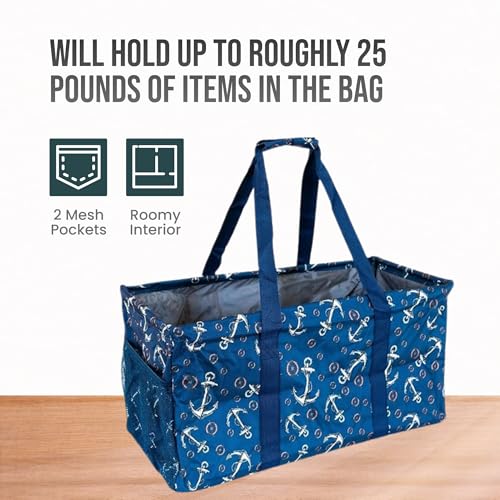 Image of Extra Large Utility Tote Bag - Oversized Collapsible Pool Beach Canvas Basket