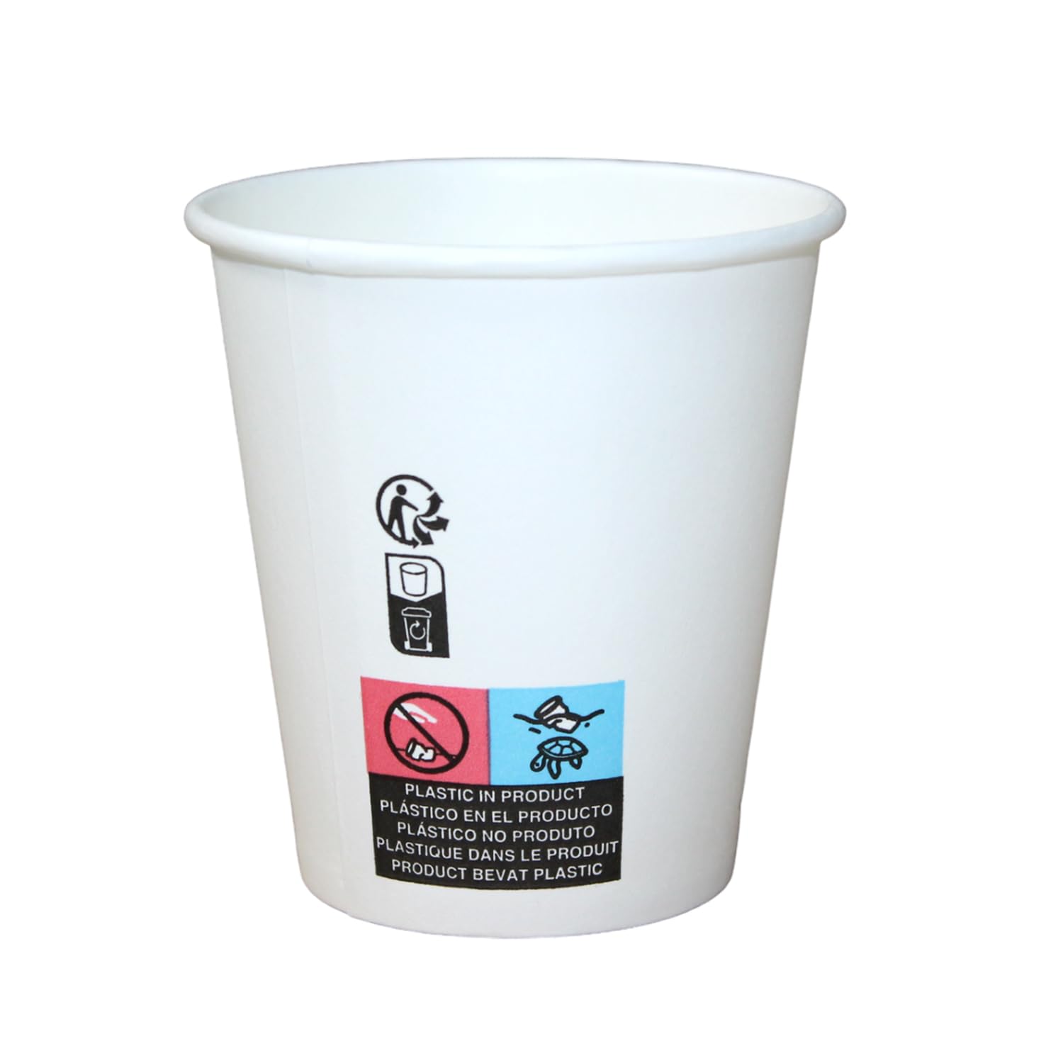 Vaso de Cartón Blanco Desechable Biodegradable 200cc (7oz) Resistentes Café, Té, Bebidas Frías Pack 1000