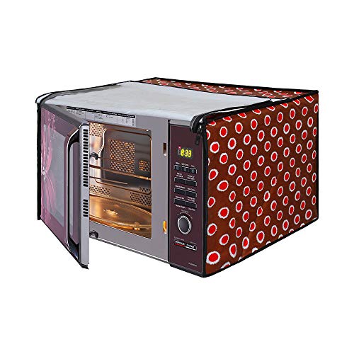 Image of DREAM KING Stylish Design & Printed Microwave Oven Cover Full Closure |waterproof & Dustproof Oven Cover Suitable for All Models - Multicolour SA45