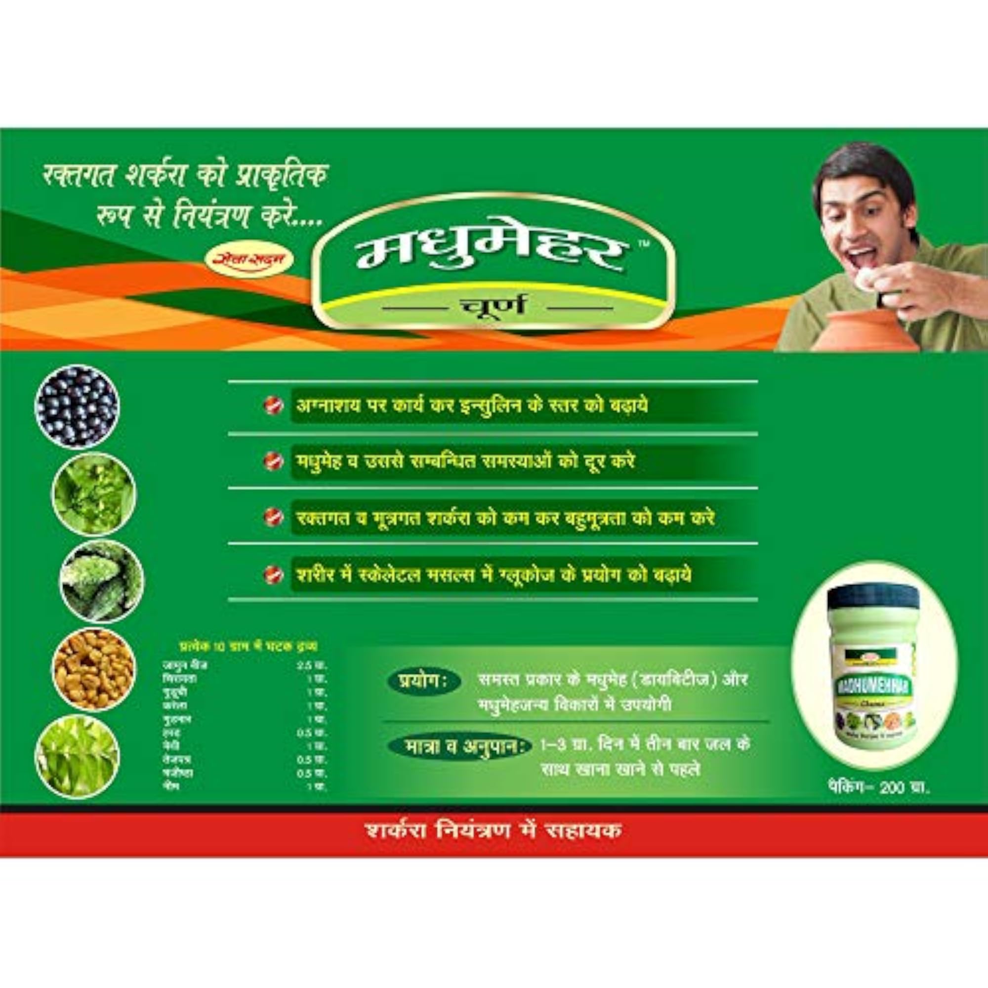 Seva Sadan Madhumehar Churna 200g Pack of 2