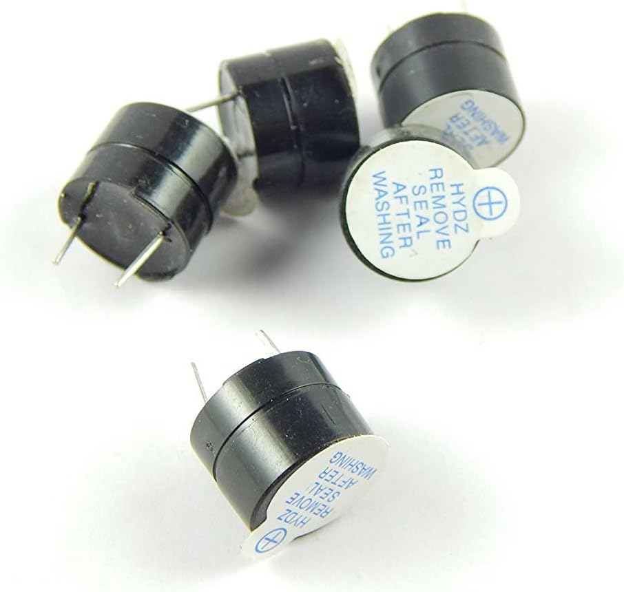 Active Piezo Buzzer, 2V-5V, 12mm, Electronic Component - Pack of 20