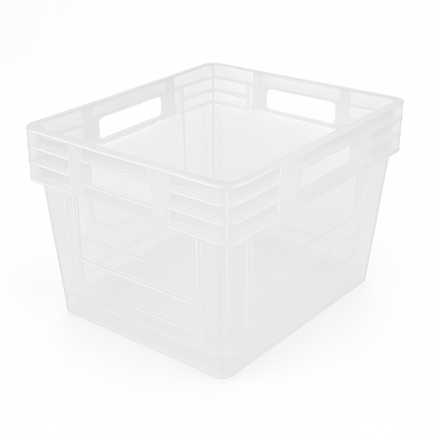HRB Stabile Dreh Stapelbox 24l, Aufbewahrungsbox (Transparent, 10 Stück)