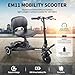 3-Wheel Foldable Electric Scooter for Adults with 36V Lithium Battery, Lightweight Aluminum Frame, Dual Disc & Foot Brake, Compact Travel Design – Black (EM11)
