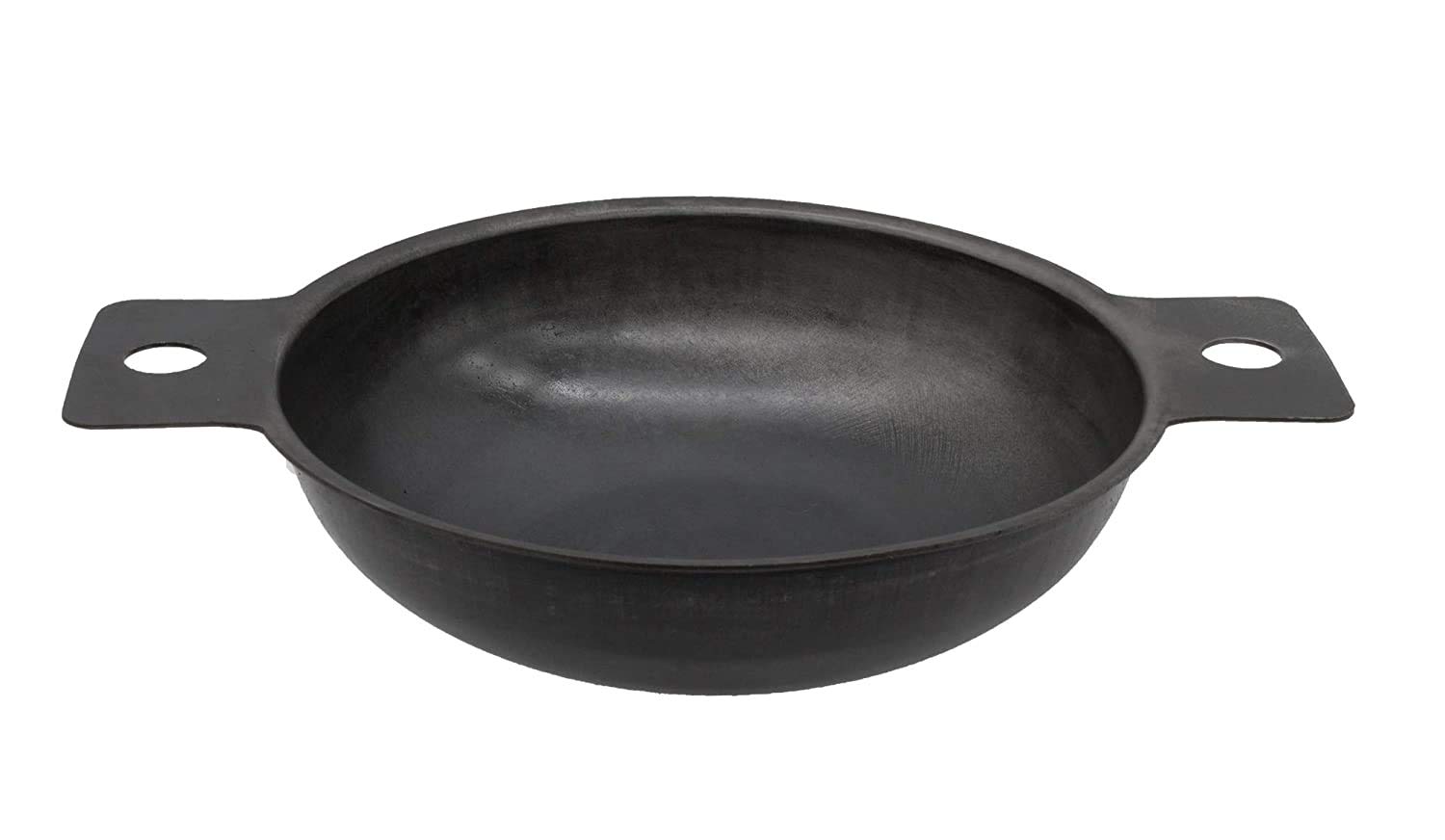 SubaaNaturals Pure Iron Kadai/Fry pan, Iron Kadhai (1.kg, 8.5-inch, Black) No Cemical Coating