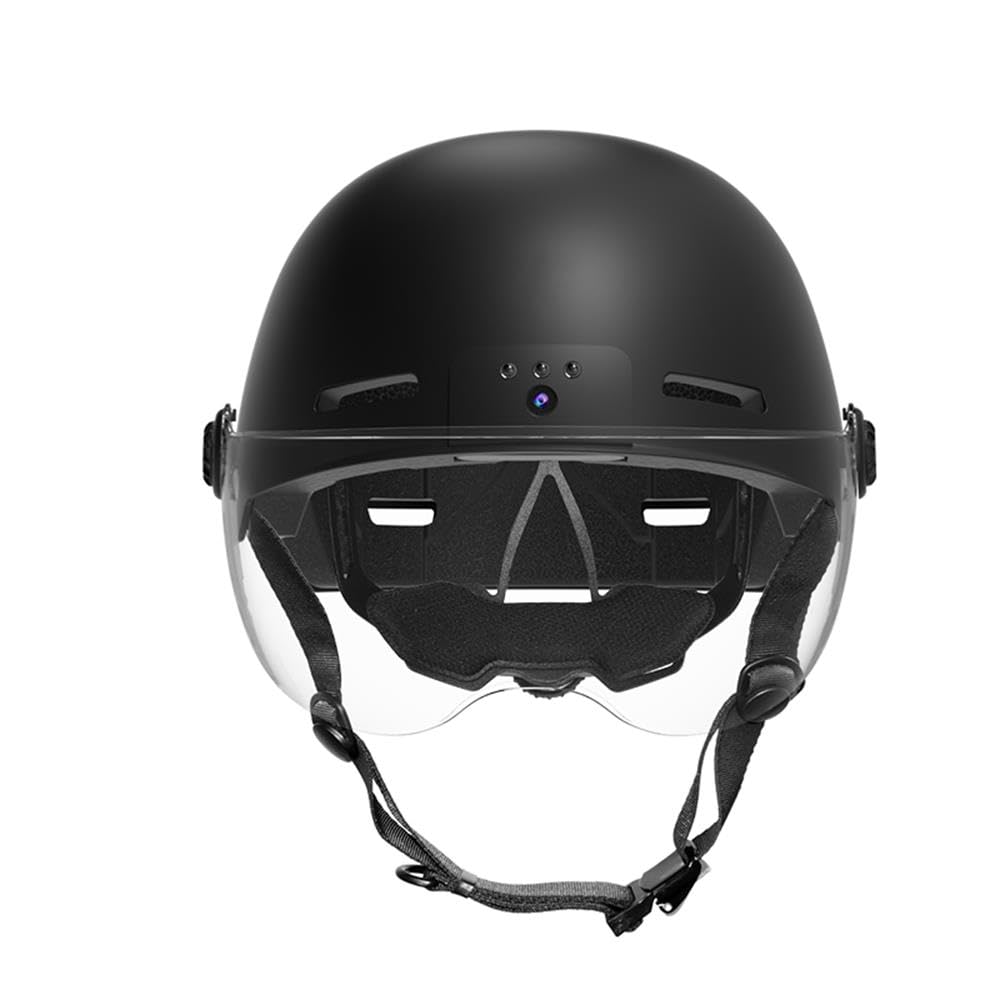 Smart Bike Helmet for Adult 1080p@30fps Camera 8 Hours Video 1300mAh for E-Bike and Electric Scooter Helmet w/Safety Lights and Shock Absorption