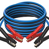 Powrun P025 Jumper Cables for 12/24V Car Battery, 1000A Heavy Duty Booster Cables with Carrying Bag, Jumper Cables Kit for Vehicles with up to 8.0 L Gas and 6.0L Diesel Engines