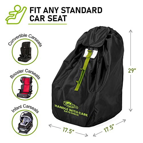Kiddi Go Car Seat Travel Bag For Airplane | Airport Gate Check Bag Approved. Universal Size, Baby Infant Seat Travel Bag Cover With Padded Adjustable Straps #TOP3