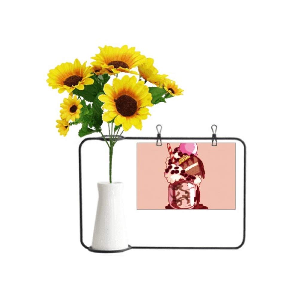 Carte de bénédiction tournesol artificiel pour embellir biscuit et glace